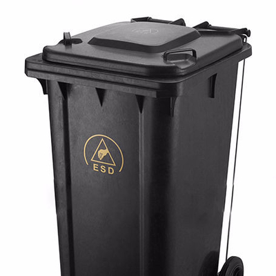 Elektronik Fabrikası için 120L Antistatik ESD Plastik Çöp Kutusu Çöp Taşıyıcısı