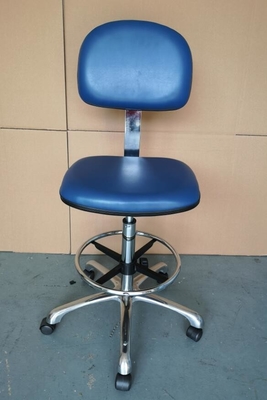 Mavi Renkli ESD Güvenli Sandalyeler / Topraklama Zincirli Statik Dağıtıcı Sandalye