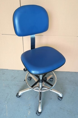 Mavi Renkli ESD Güvenli Sandalyeler / Topraklama Zincirli Statik Dağıtıcı Sandalye