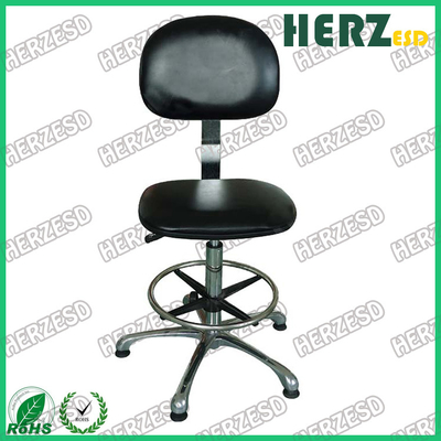 Temiz oda Anti-statik PU deri Ayaklıklı Yüksek profilli Sırt Sandalyesi