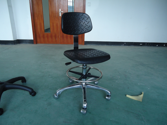360 Derece Döner ESD Ofis Koltuğu, 630 * 830mm Yüksekliği Ayarlanabilir Laboratuar Sandalyesi