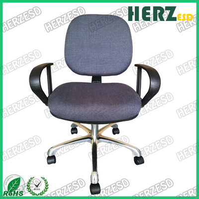 Elektronik Ofis / Atölye İçin Kumaş Yüzey ESD Güvenli Sandalyeler Gri Renk