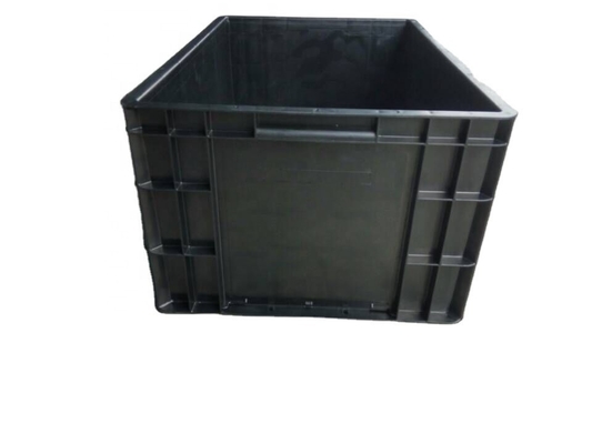 İletken Kasa ESD Plastik Kutular, 400 * 300 * 150mm ESD Tote Kapaklı Konteynerler