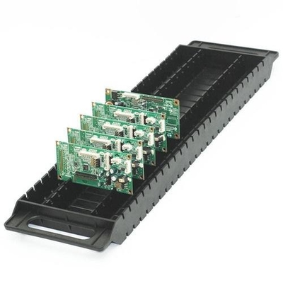 Eşzamanlı Depolama için 25 adet - 42 adet Kapasiteli H Tipi Siyah ESD PCB Rafları