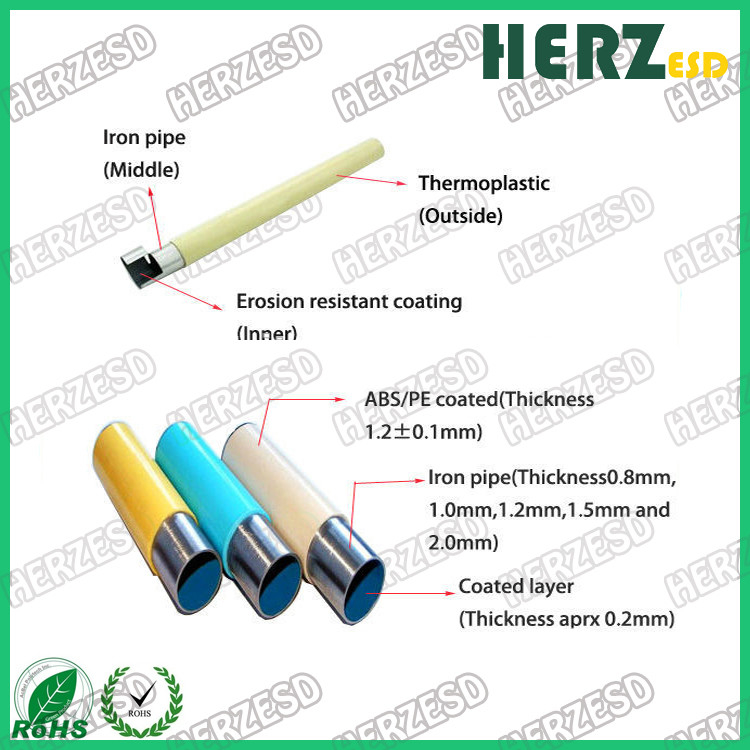 Assemble Lab Furniture ABS Coated Pipe , Lean Pipe System With Full Set Joint