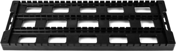 Antistatik ESD Dolaşım Rack Rack Siyah Plastik PCB Rack, 25 Slot Depolama Stand Çember Taşıyıcısı