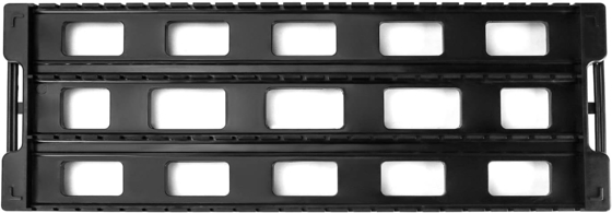 Antistatik ESD Dolaşım Rack Rack Siyah Plastik PCB Rack, 25 Slot Depolama Stand Çember Taşıyıcısı