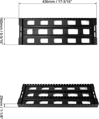 Antistatik ESD Dolaşım Rack Rack Siyah Plastik PCB Rack, 25 Slot Depolama Stand Çember Taşıyıcısı