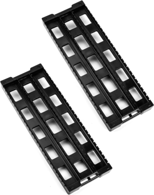 Antistatik ESD Dolaşım Rack Rack Siyah Plastik PCB Rack, 25 Slot Depolama Stand Çember Taşıyıcısı