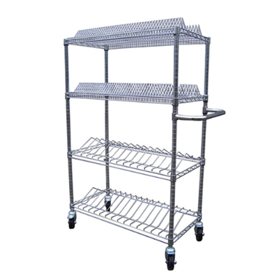 ESD Rack 4 Kablo Raflar Chrome Rack Kamyonlar Antistatik Chrome Plaklar Kablo Arabası