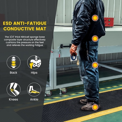 ESD Endüstriyel PVC Kauçuk Yer Antifatigue Mat