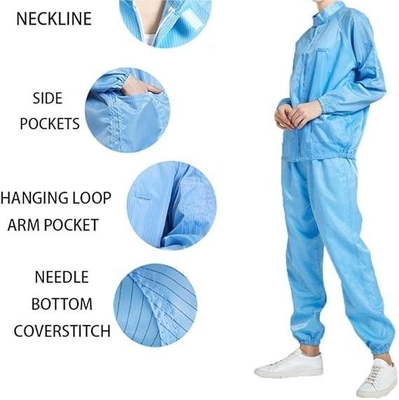 Antistatik örtü ESD elbisesi Giysi toz geçirmez Tekrar kullanılabilir ESD giysileri Jumpsuit İş giysi ceket