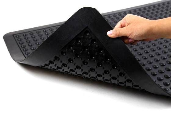 Siyah 13mm Kalınlığı Antistatik Anti-Yorgunluk Yer Yatak Yastığı Atölyesi için Anti-Slip Anti-Yorgunluk Yatak