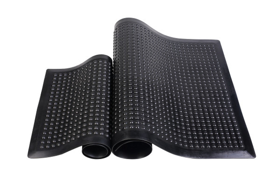 Siyah 13mm Kalınlığı Antistatik Anti-Yorgunluk Yer Yatak Yastığı Atölyesi için Anti-Slip Anti-Yorgunluk Yatak