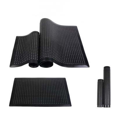 Siyah 13mm Kalınlığı Antistatik Anti-Yorgunluk Yer Yatak Yastığı Atölyesi için Anti-Slip Anti-Yorgunluk Yatak