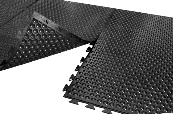 Interlock Anti yorgunluk Kauçuk Matting Endüstriyel Balonluk Mat Kayma karşıtı