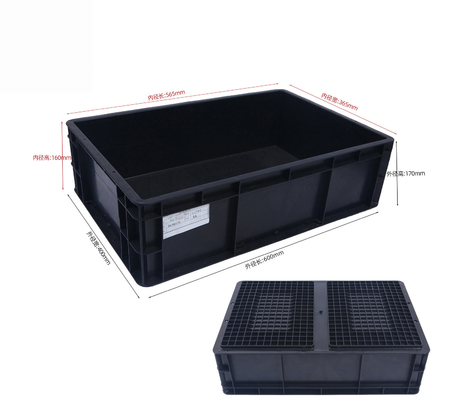 600*400mm ESD Plastik Kutusu ESD Depolama Kutusu Elektronik parçalar için iletken kutu