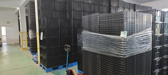 400x300mm Depolama Konteyneri Yüklenebilir ESD Endüstriyel Plastik Depolama Kutusu İletici Kutu