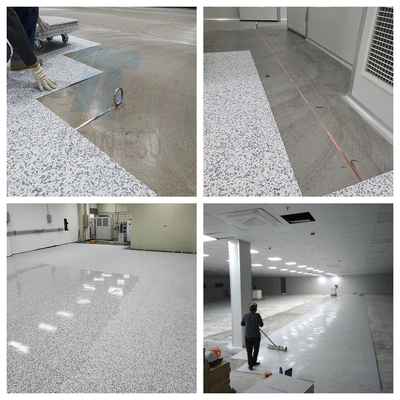 Yürütücü PVC Yere Taş Vinyl Anti-Statik Çeşitli Renkli PVC ESD Yere Taş Temiz Oda için