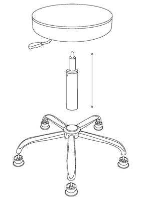 Yüksek döner ESD PU Deri Antsiatik Yuvarlak Taş Ayak Destesi