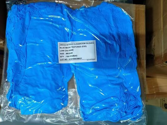 Antistatik Nitril Tek seferlik Eldivenler PCB Montaj Hatı İş Eldivenleri