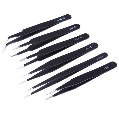 Elektronik ve Telefon Onarımı için Paslanmaz Çelik ESD Güvenli Pinçeler 110mm