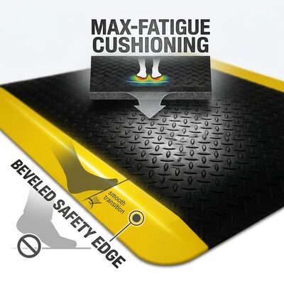 ESD Anti Yorgunluk Kauçuk Çarşaf Bubble Top Black Static Dissipative Floor Mat Elektronik Montaj Çalışma İstasyonları için