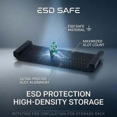 SMT Devre Kartı İşlemleri için Dayanıklı Çelik ESD Dolaşım PCB Depolama Rağı