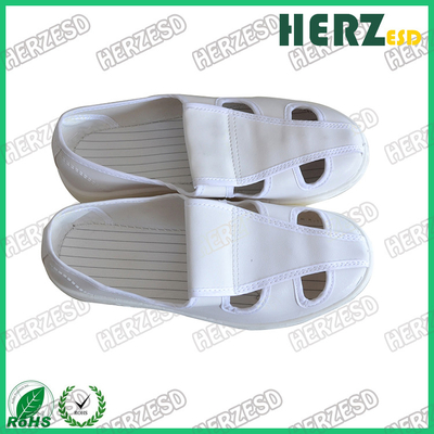 ESD Temiz Oda Terliği Yıkanabilir PVC Taban ESD Temiz Oda Ayakkabısı, Anti Statik Ayakkabı Beyaz Renk
