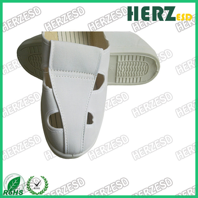 ESD Temiz Oda Terliği Yıkanabilir PVC Taban ESD Temiz Oda Ayakkabısı, Anti Statik Ayakkabı Beyaz Renk