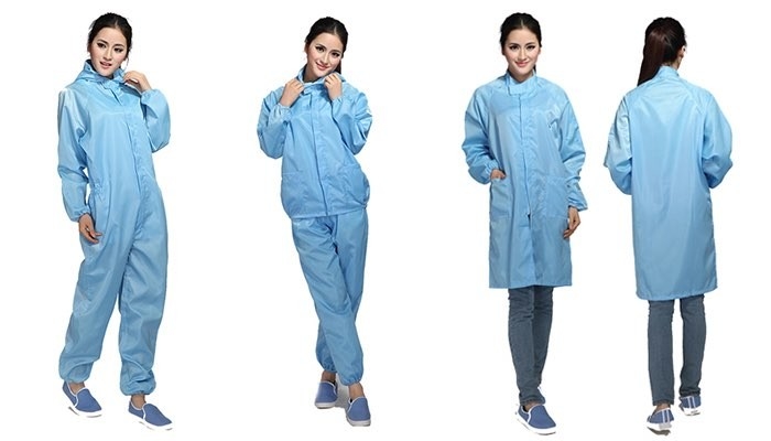 ESD Temizlik Odası Yumuşak Jumpsuit Üniforma Çalışma Giysileri Laboratuvar Paltosu Koruyucu Ceket Antistatik Laboratuvar Ceketleri ESD Takım Elbise Çalışma Giysileri