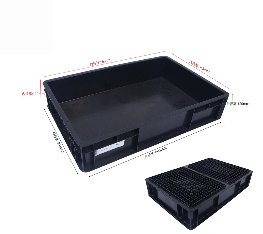 600*400mm ESD Plastik Kutusu ESD Depolama Kutusu Elektronik parçalar için iletken kutu