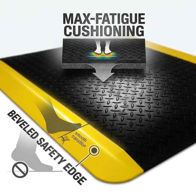 ESD Anti Yorgunluk Kauçuk Çarşaf Bubble Top Black Static Dissipative Floor Mat Elektronik Montaj Çalışma İstasyonları için