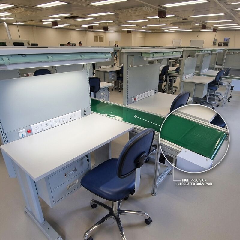 Ağır Görevli Laboratuvar ESD Çalışma Masası Elektronik Dönüştürme Tamir İstasyonu için Düzenlenebilir Anti-Statik Çalışma Masası