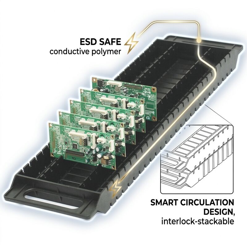 SMT Devre Kartı İşlemleri için Dayanıklı Çelik ESD Dolaşım PCB Depolama Rağı